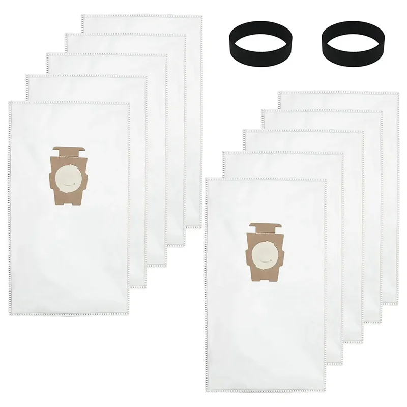 

10 Pack Vacuum Cleaner Dust Bags and 2 Belts for Kirby 204811, 204814, 205811 Style F,G3 G4 G5 G6 G7 G8 G9 G10 G11 G12