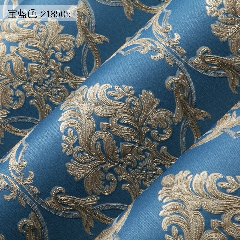 Современные европейские полосатые обои 3D роскошные для гостиной спальни синие