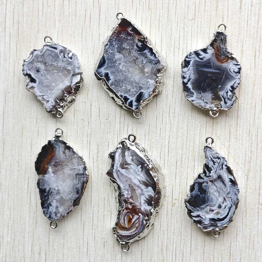 6 шт. Подвески для изготовления ювелирных изделий из натурального агата