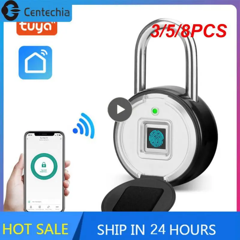 

3/5/8PCS Black Anti-theft Cabinet Lock Waterproof Security Lock Portable Quick Identification Electronic Padlock Smart Home