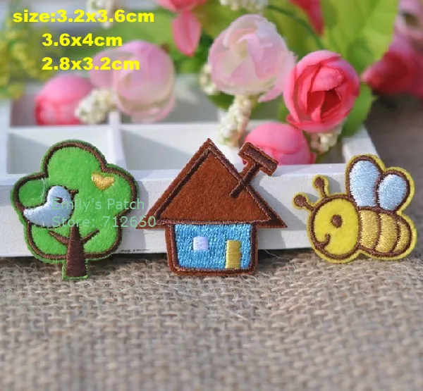 Бесплатная доставка 10 шт. вышитые патчи в виде пчелиных стрекоз аппликация для