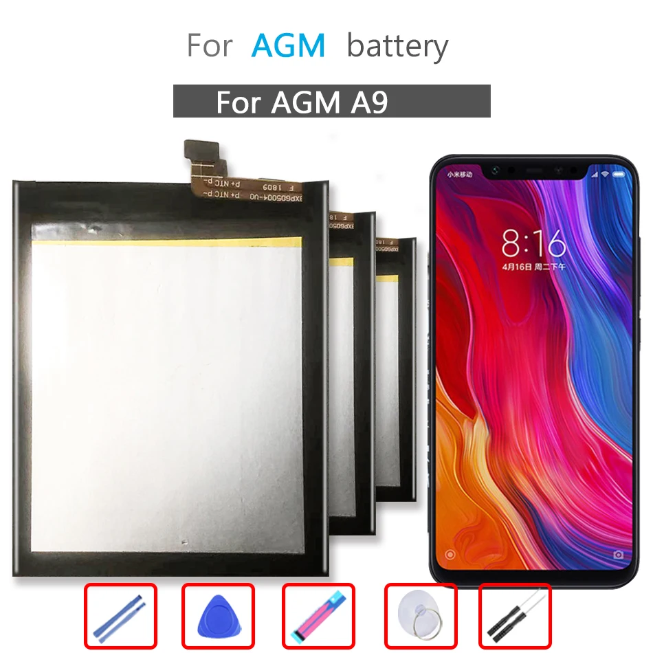 

A 9 5400mAh аккумулятор для AGM A9 мобильный телефон