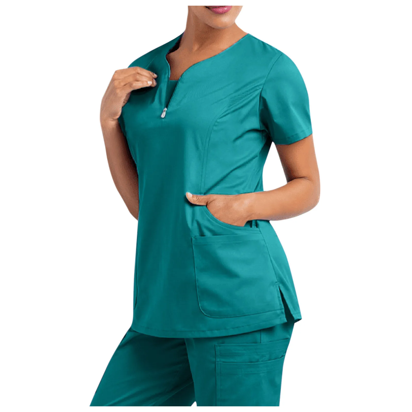 

Workwear Women Health Workers uniform Beauty Salon Clothes Nursing Scrub Tops Shirt Nurse Nursing Working Uniform
