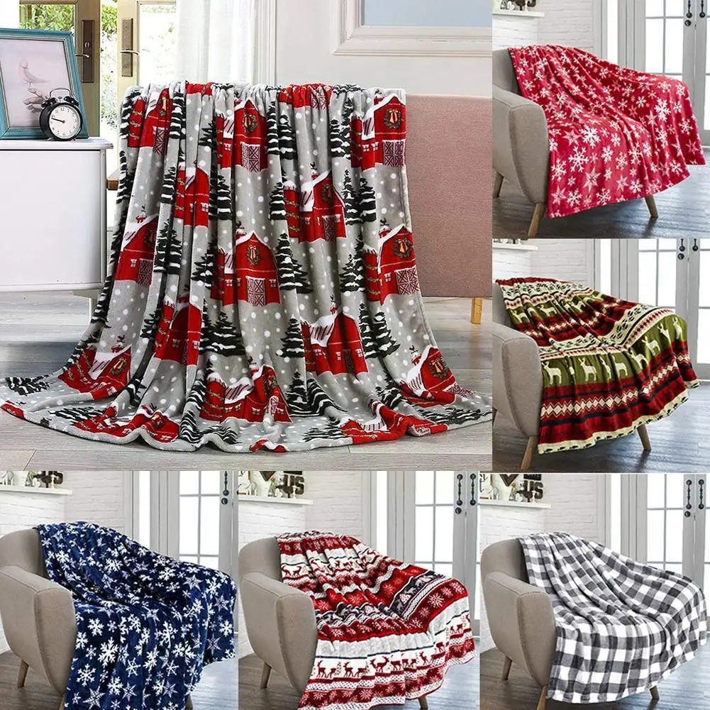

Christmas Gift Soft Film Plush Sofa Bed Throwing Cartoon Blankets Modern Flannel Blanket Picnic Cover F3c9