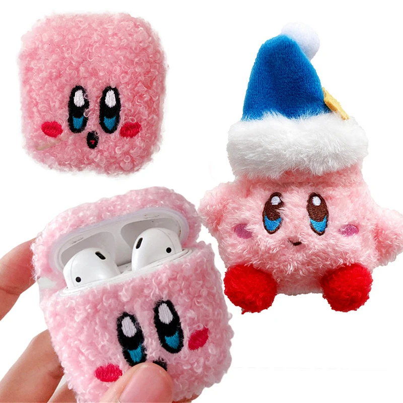 

Плюшевый чехол для наушников Kirby Airpods Pro для Iphone Airpods 123 Pro, чехол для наушников, защитный чехол, аксессуары для наушников