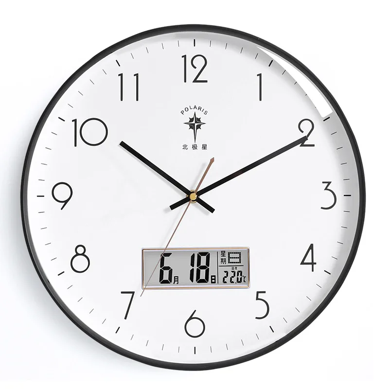

Large Wall Clock LED Digital Clock Silent Watches Calendars Modern Clocks Wall Home Decor Bedroom Living Room Decoration Gift