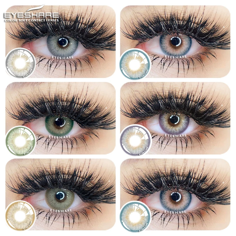 eyeshare natural color lens eyes 2pcs color contact lenses for eyes blue gray color lens yearly beauty cosmetic contact lens eye free global shipping