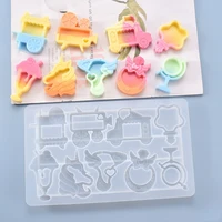 diy crystal epoxy mould cake decoration silicone mold hanging pendant jewelry craft casting resin mold baking tools accessories