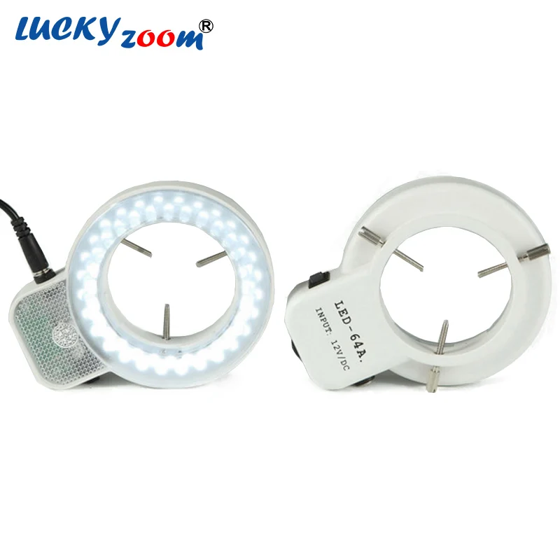 

Luckyzoom 64pcs LED Ring Light Microscope Illumination Adaptor 26000lux For Binocular Trinocular Microscopio Accessories