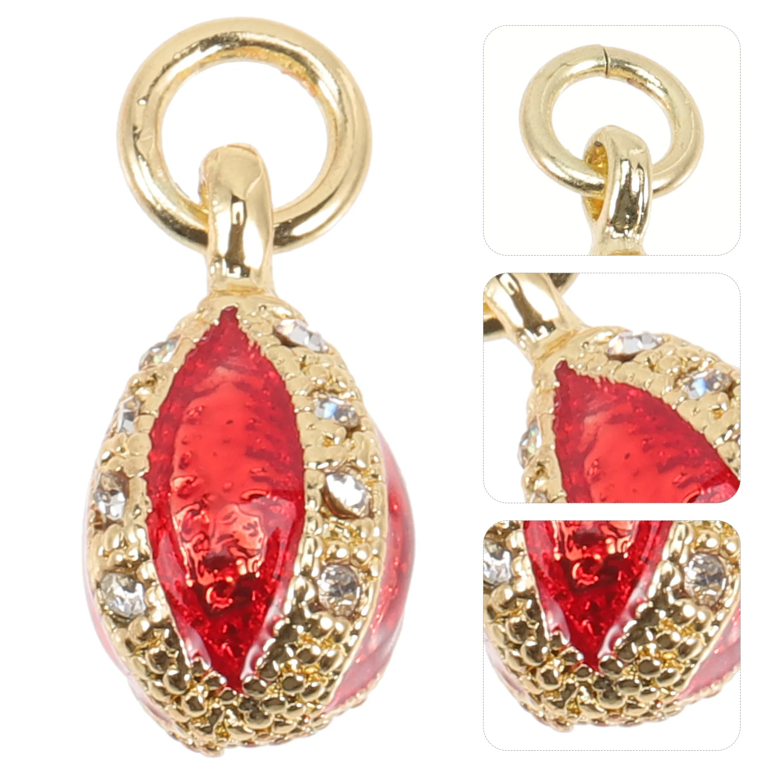 

Charms Eggs Pendant Jewelry Pendants Necklace Earring Diy Fried Easter Cute Alloy Making Egg Charm Accessory Bracelet Metal