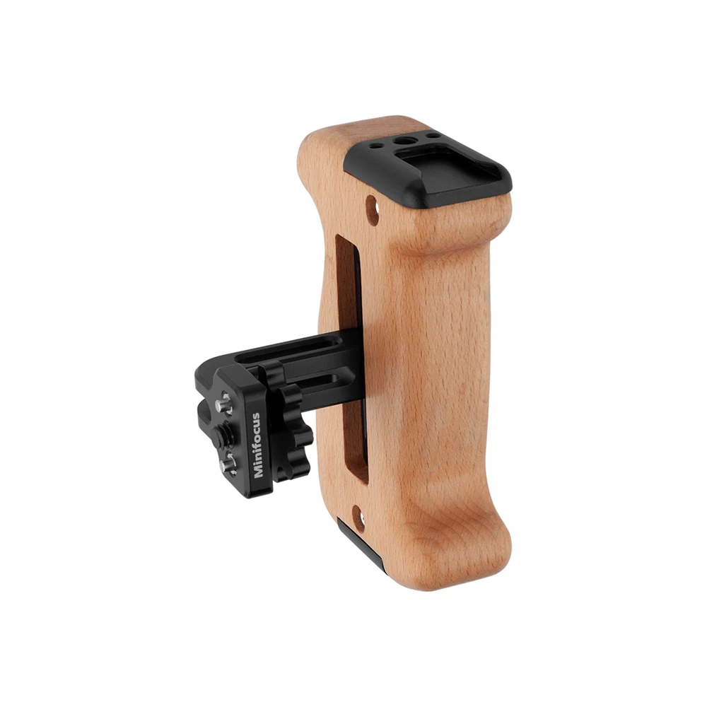 

Universal DSLR Camera Cage Side Handle for Sony/Canon/Nikon Camera Cage Rig Wooden Mini Handgrip 1/4 Screw Arri Cold Shoe Mount