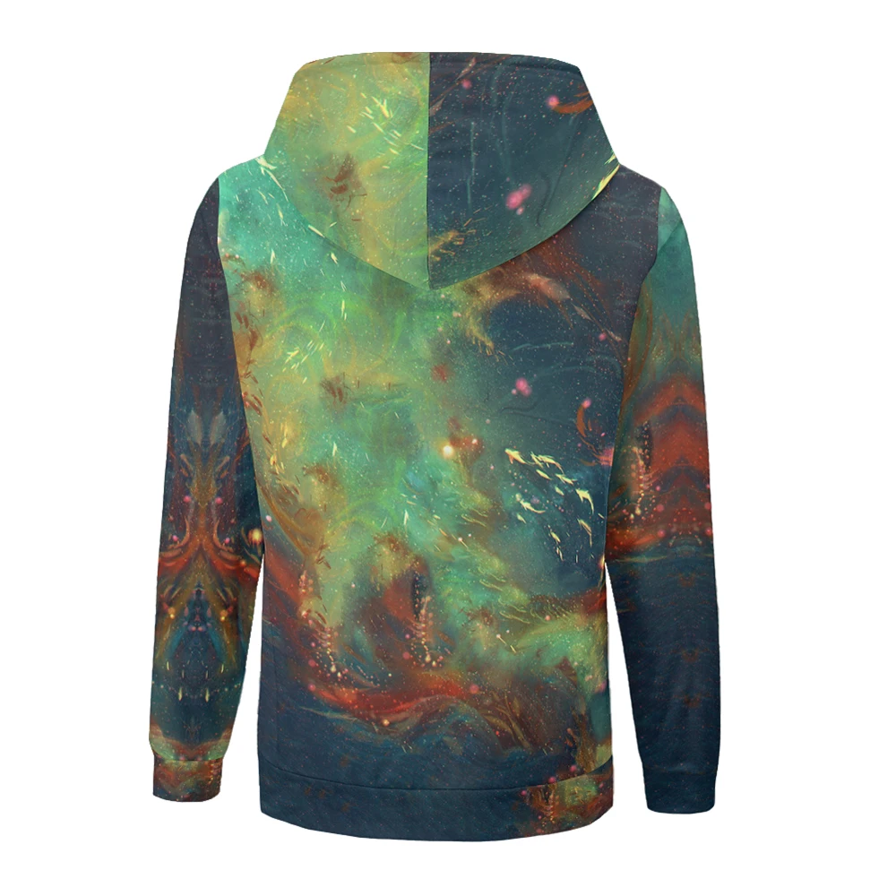 Women's Thick Hooded Jacket Sweatshirt Whale Printed Simple Pocket Zipper for Winter and Autumn Outdoor Warmth