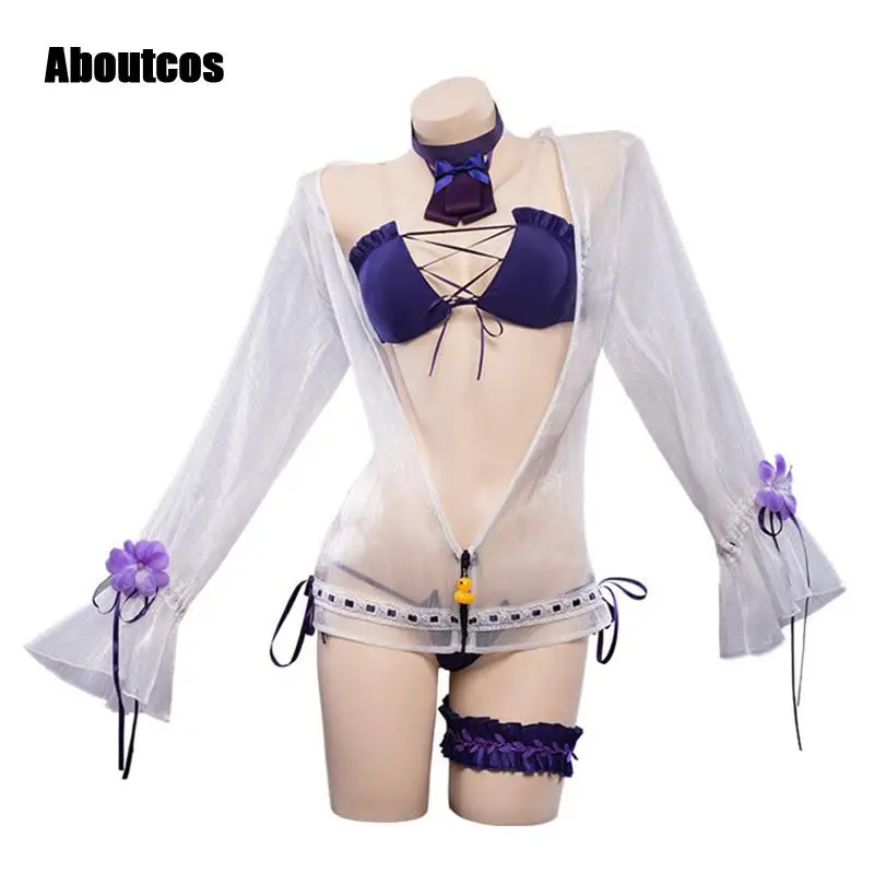 

Купальник Aboutcos для косплея «коготь Лейн», купальник с надписью «Чеширская Мари», Солнцезащитная рубашка, пикантное нижнее белье для девоче...