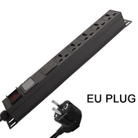 aluminium alloy pdu universal hole output pdu network cabinet rack european standard regulation 5 ac socket ammeter display