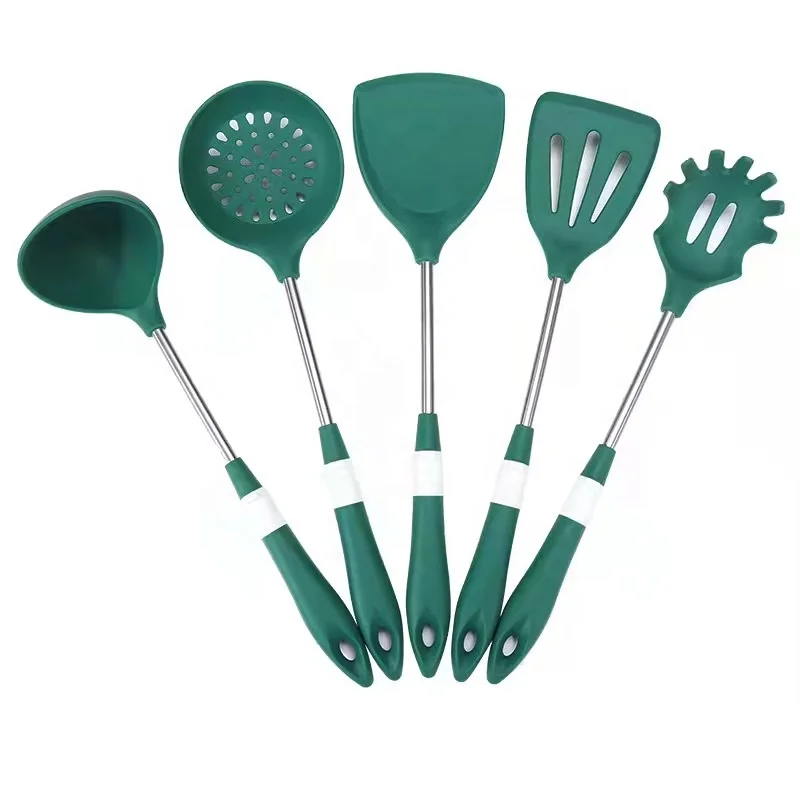 

Hot seller kitchen accessories utensils set silicone spatula silicone spoons for cooking tools