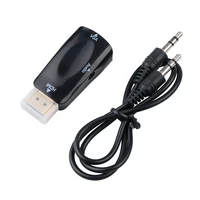 hdmi compatible to vga female adapter audio cable converter fhd 1080p 720p 480p for pc laptop tv box computer display projector