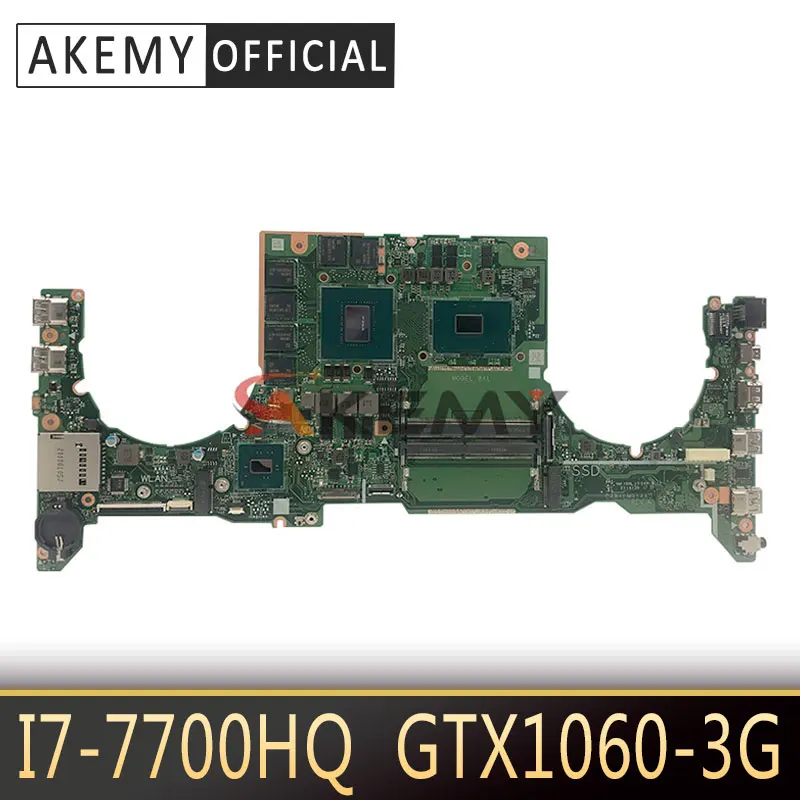 

DA0BKLMBAB0 Laptop motherboard for For For Asus TUF Gaming FX503VM Test original mainboard I7-7700HQ GTX1060-3G