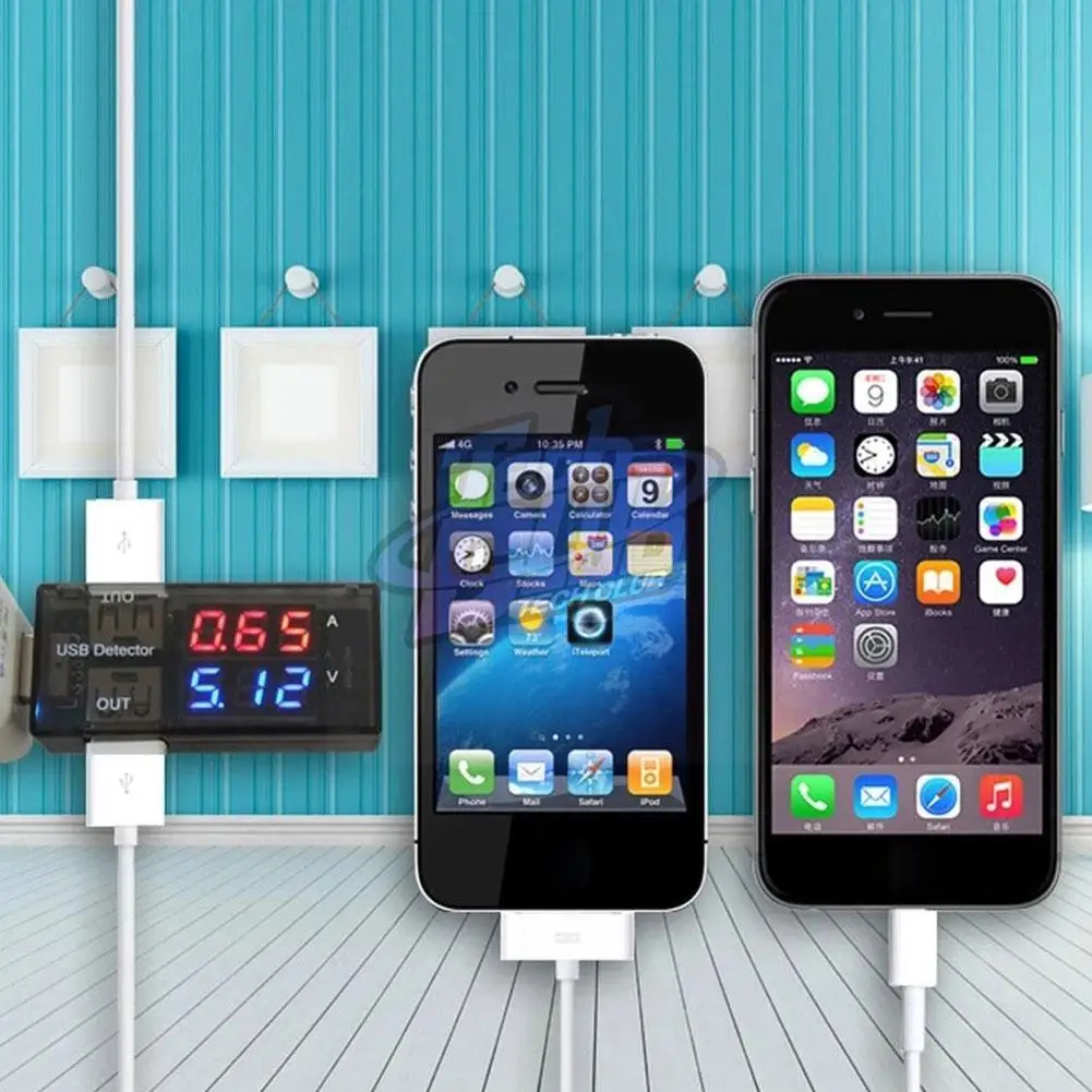 

Red Blue Dual USB Current Voltage Charging Ammeter Tester Charging Doctor Battery Voltmeter Mobile Charger Power D7E8