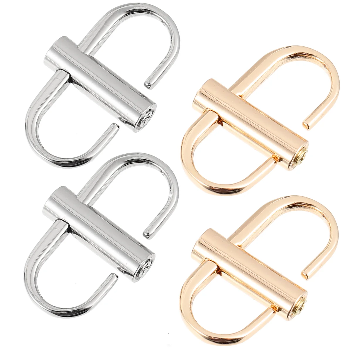 

4 Pcs Ribbon Roller Backpack Metal Buckles Slide Nylon Ring Chain Bag Screw Fastening Alloy