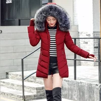 2021 new high quality in autumn and winter jacket womens parkas gloves warm detachable fur collar detachable hat longfit coat