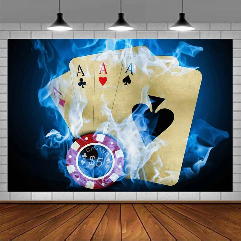 

Texas Poker Photography Backdrop Casino Themed Party Decoration YouTube Background Photo Booth Studio Props Banner Poster