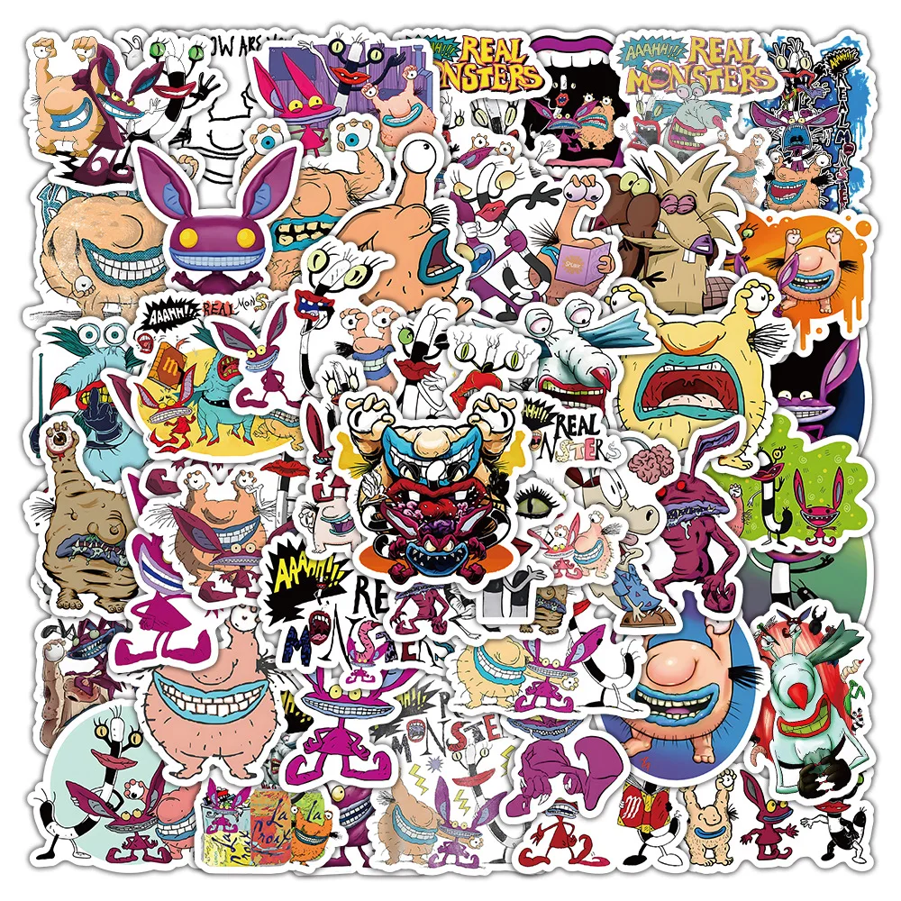 

10/30/50 animations! There are monster graffiti stickers waterproof removable notebook skateboard water bottle luggage stickers