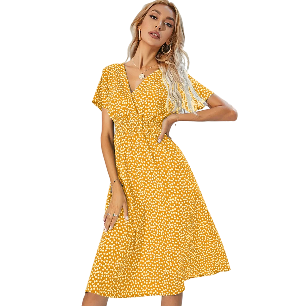 

Summer Beach Maxi Dress Women Floral Print Boho Long Chiffon Dress Wrap Casual V-Neck Split Sexy Beach Party Lady Dress Robe