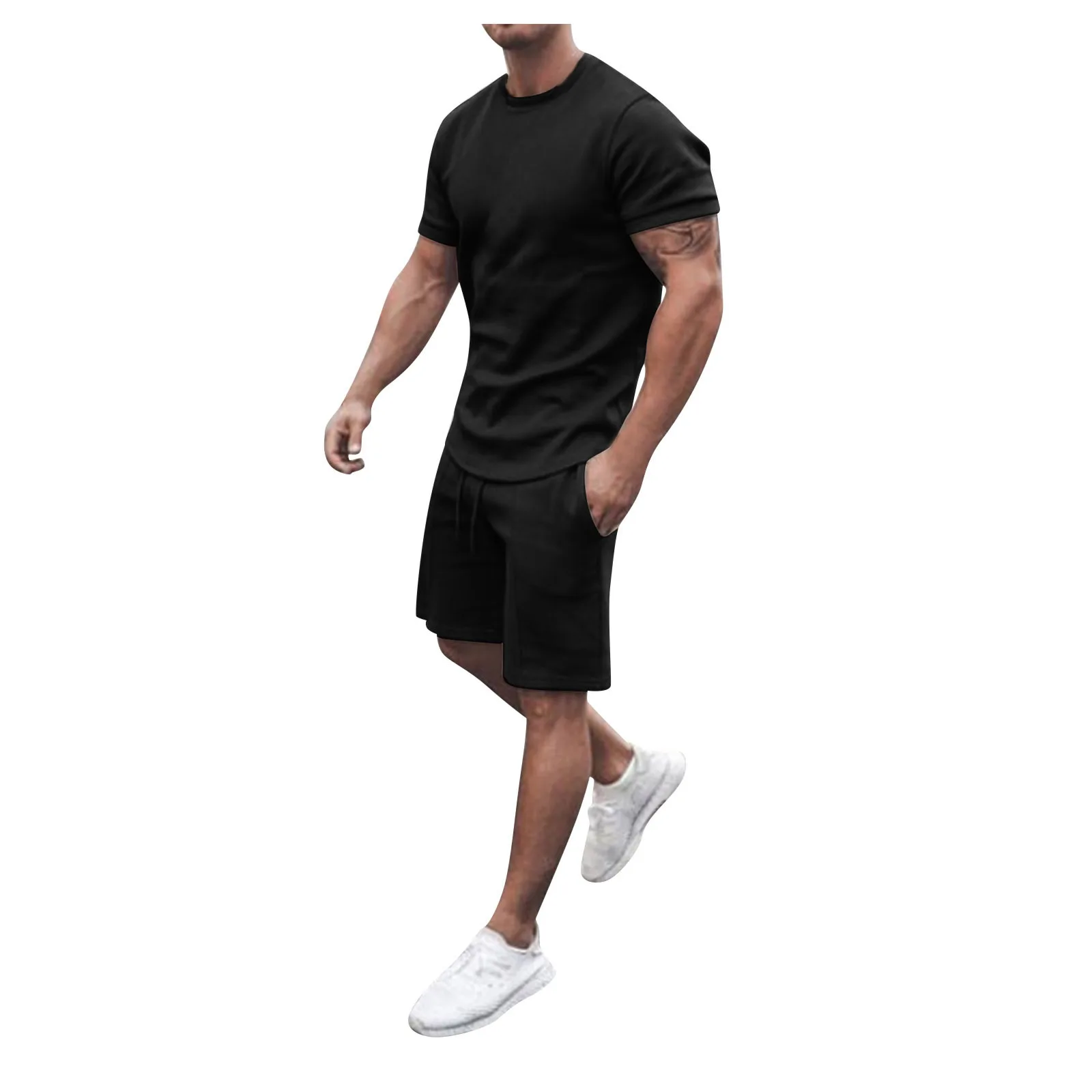 2023 New Popular Men's Summer Short-sleeved Shorts Suit Men's Sports and Leisure Suit  Men Clothing  Tracksuits  Mens Clothes
