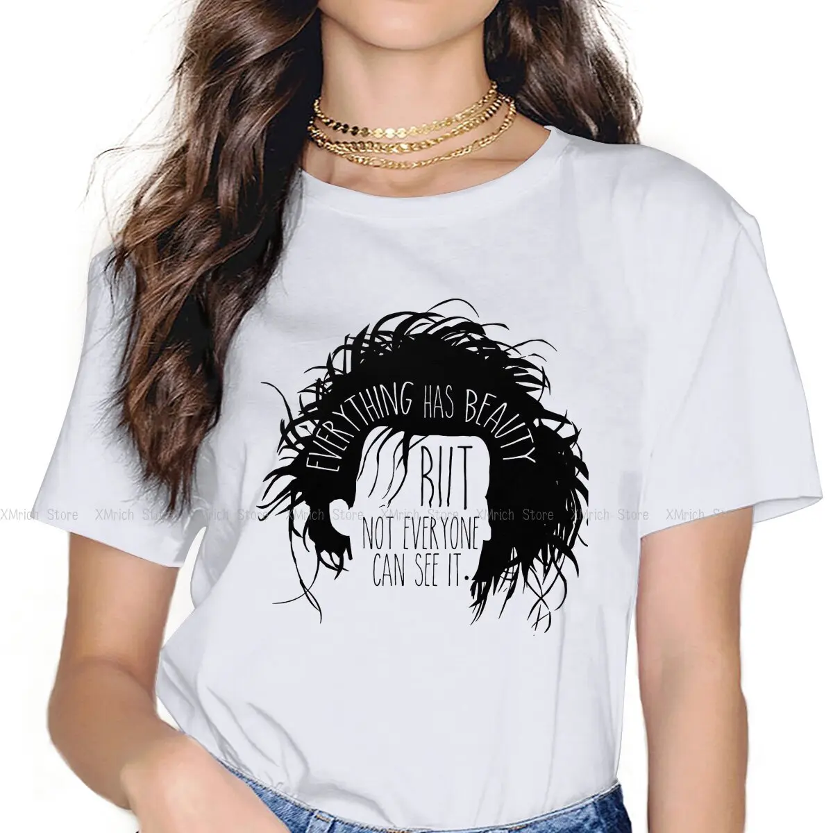 

Beauty Women Clothing Edward Scissorhands Kim Romance Film Couple Graphic Female Tshirts Vintage Gothic Loose Tops Tee Kawaii