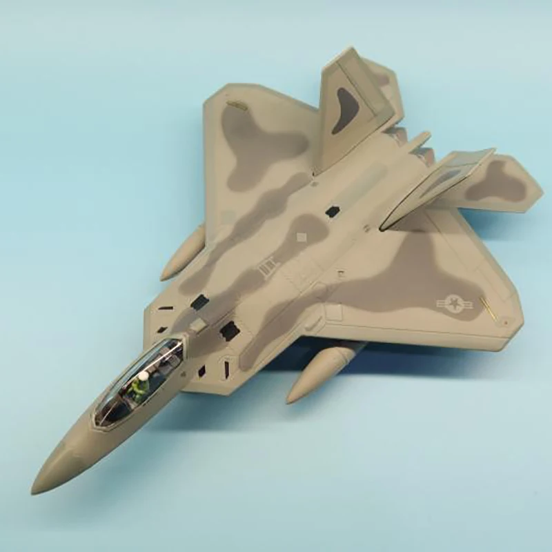

Литый под давлением масштаб 1/100 Американский F22 Raptor Stealth Fighter модель из сплава имитация орнаментов коллекционные игрушки подарок