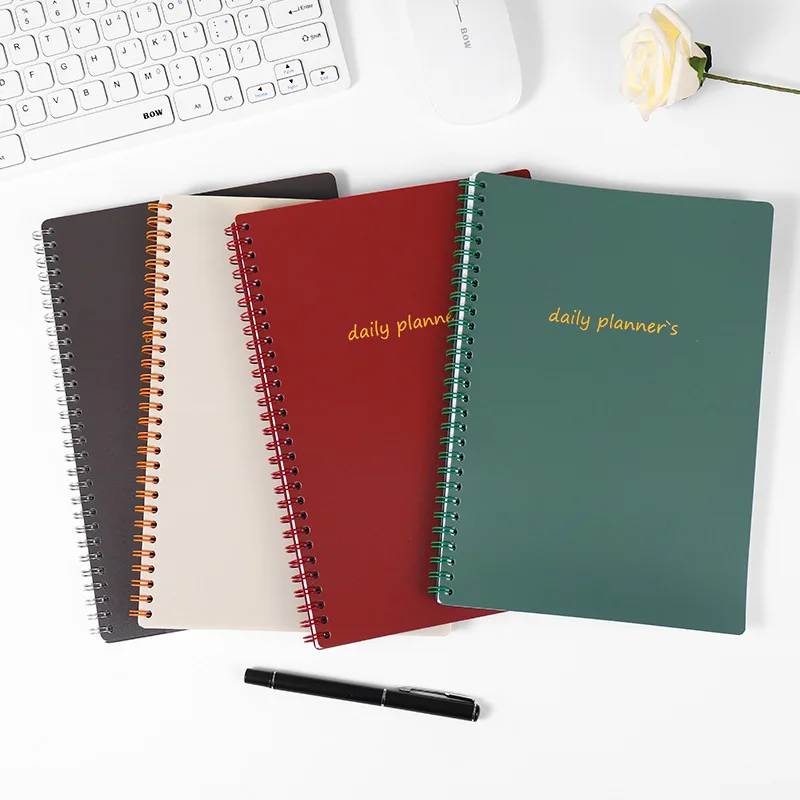 

B5 Diary Notebook,Thickened Coil This Rollover Office Notebook Student Horizontal Diary,Waterproof And Wrinkle-proof School Book