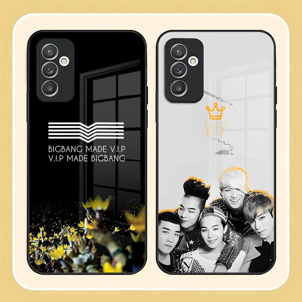 Чехол для телефона B-BIGBANGs Samsung S24 Ultra S23 S22 S20 Fe S21 Plus A54 A34 A24 A53 A13 A16 стеклянная задняя