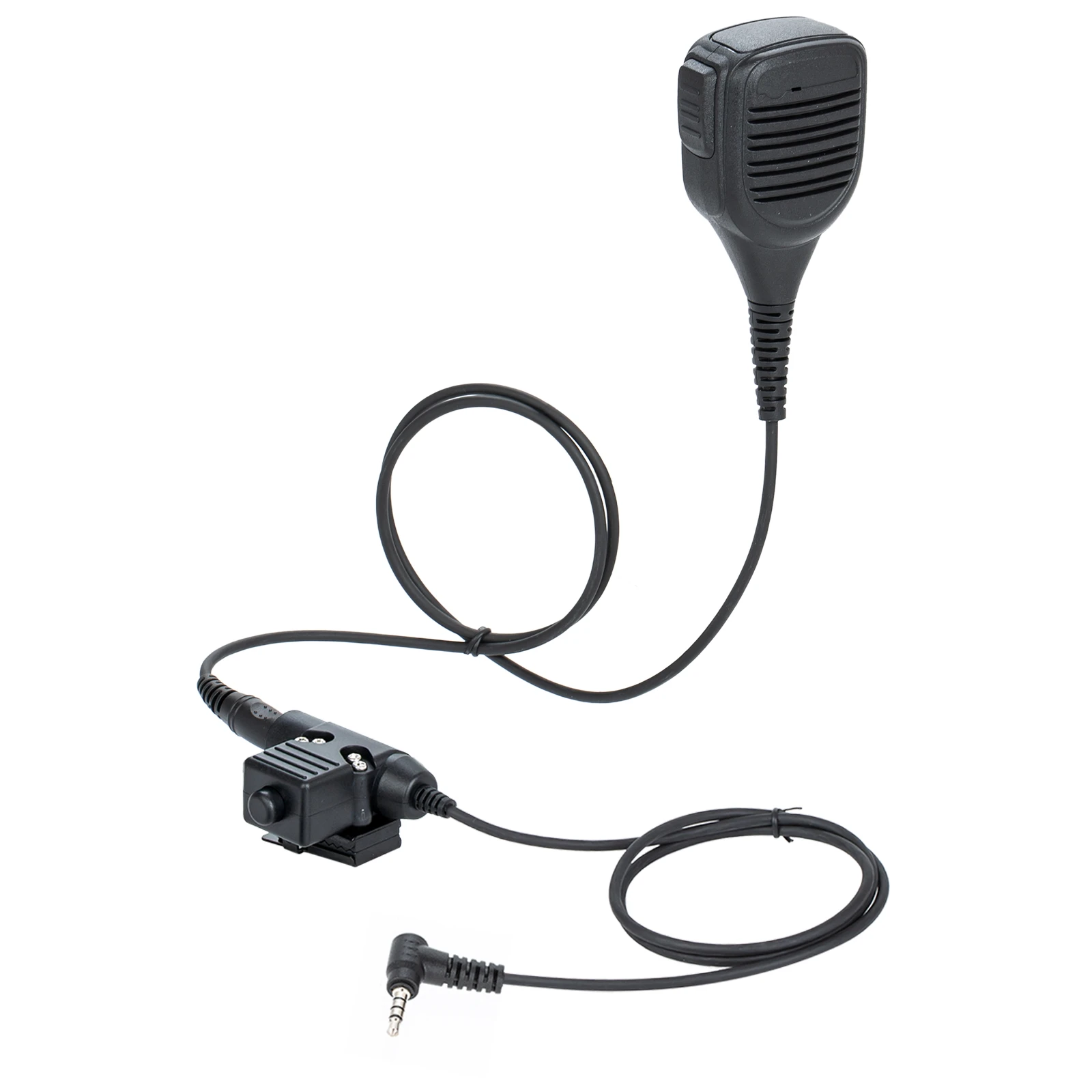 

Walkie talkie two way radio 7.1mm NATO Speaker Mic Microphone with U94 PTT Adapter 3.5mm 1-Pin For YAESU For VERTEX VX-5R VX-3R
