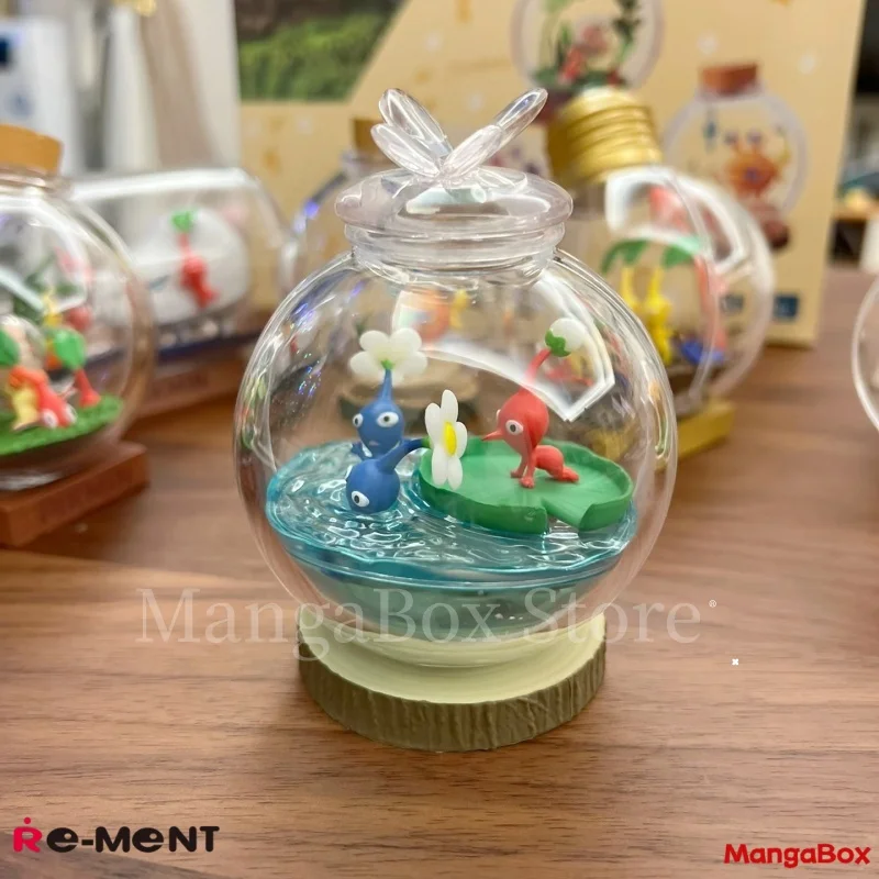 Фото Re-Ment Pikmin Миниатюрная сцена Коллекционный дисплей Vol.1 & Vol.2 Слепая коробка Модная прозрачная стеклянная бутылка Игрушка и хобби №2