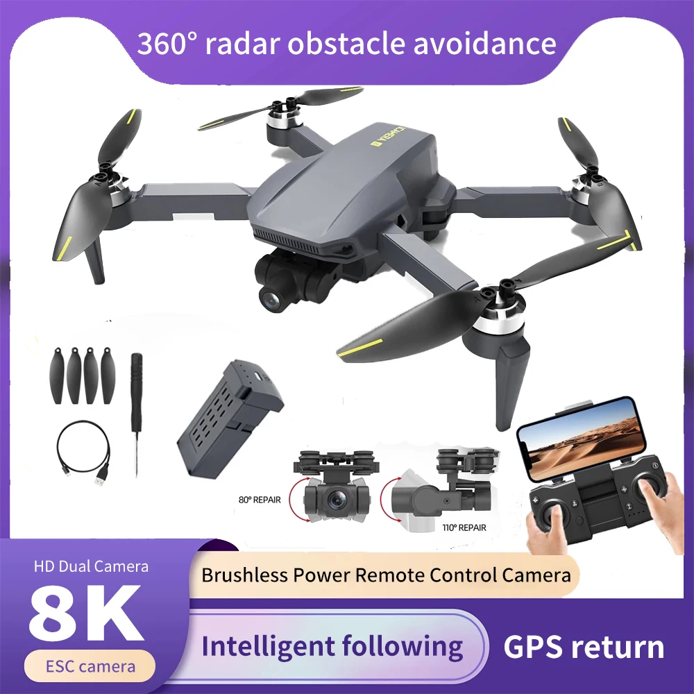 

2022 New i4 RC Mini Drone with 8K Dual HD Camera Video Shooting PRO Drone Quadcopter with FPV One-Key Return Toys for Kids Gift