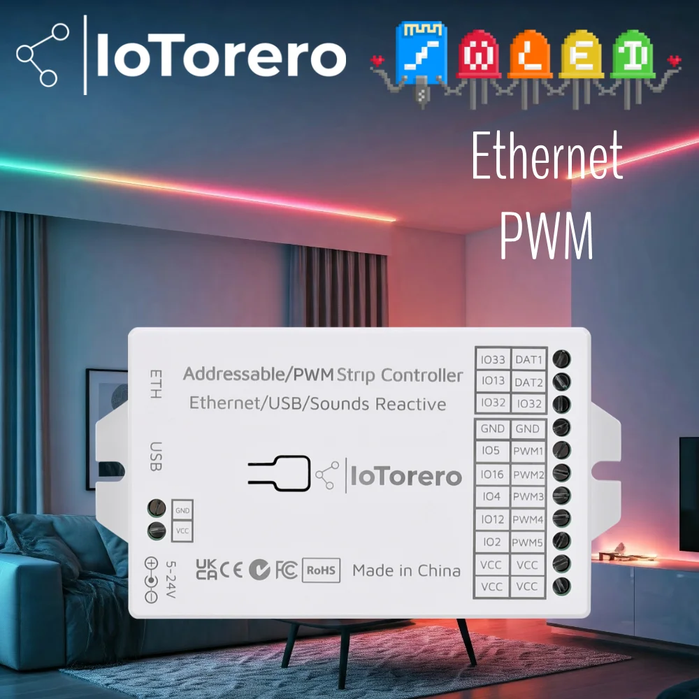 IoTorero WLED Ethernet ESP32 контроллер светодиодных лент