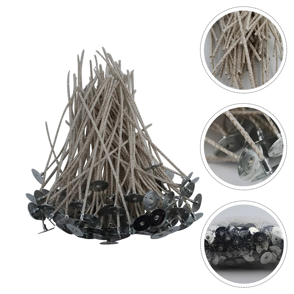 

Wick Making Wicks Cotton Diy Natural Tabs Base Lamp Kit Replacement Stabilizer Core Sustainer Set Thick Pre Waxed Holders