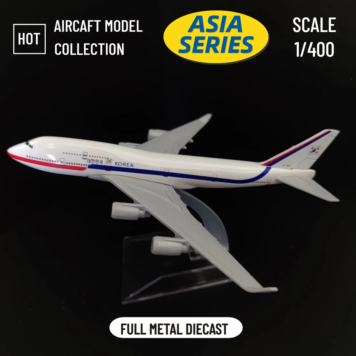 

Scale 1:400 Metal Aircraft Replica 15cm Korea President Asia Airlines Boeing Airplane Diecast Model Aviation Miniature for Boys