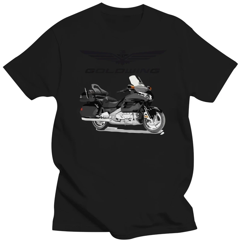 Новинка 2019, летняя черная футболка с золотым крылом для японского мотоцикла, Классическая винтажная велосипедная футболка с энтузиастом, к...