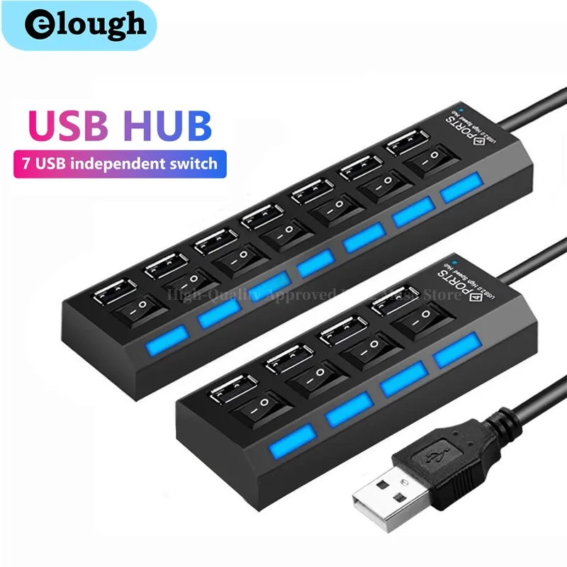 Elough высокоскоростной разветвитель с 4/7 портами USB 2 0