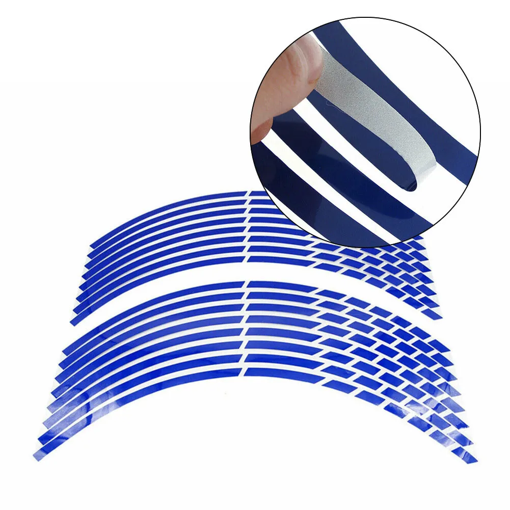 

Blue Wheel Rim Sticker Car Edge Strip Tire Universal Wheel 16/17/18“ 16pcs/set