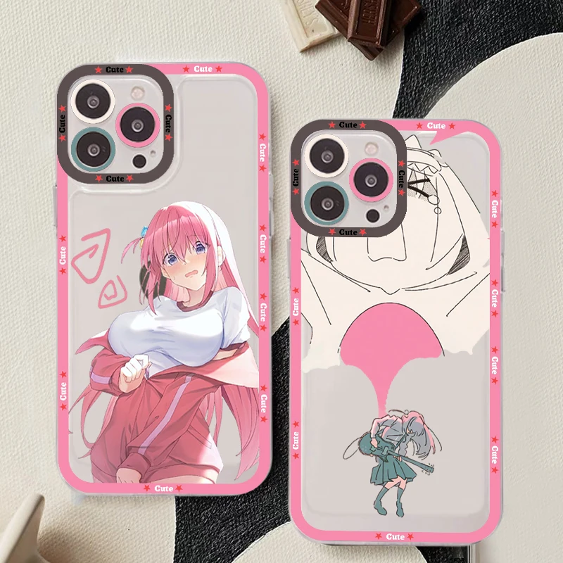 

Cute Cartoon Anime BOCCHI THE ROCK Phone Case For IPhone 14 13 12 11 Pro Max XS X XR SE 2020 6 7 8 Plus Mini Protective Cover