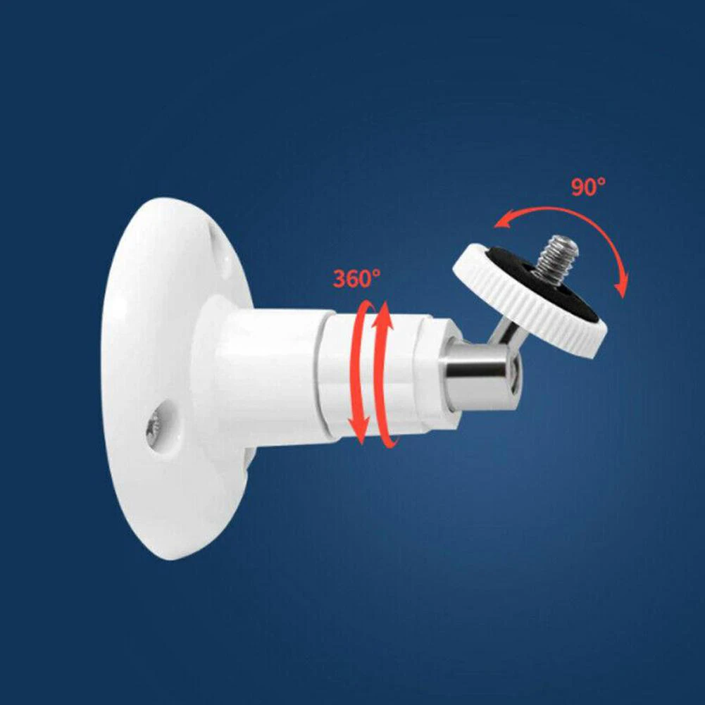 

For Ring Indoor Camera Wall Mount Bracket Outdoor 360-degree Swivel 3pcs Adjustable Aluminum+ABS Plastic Holder