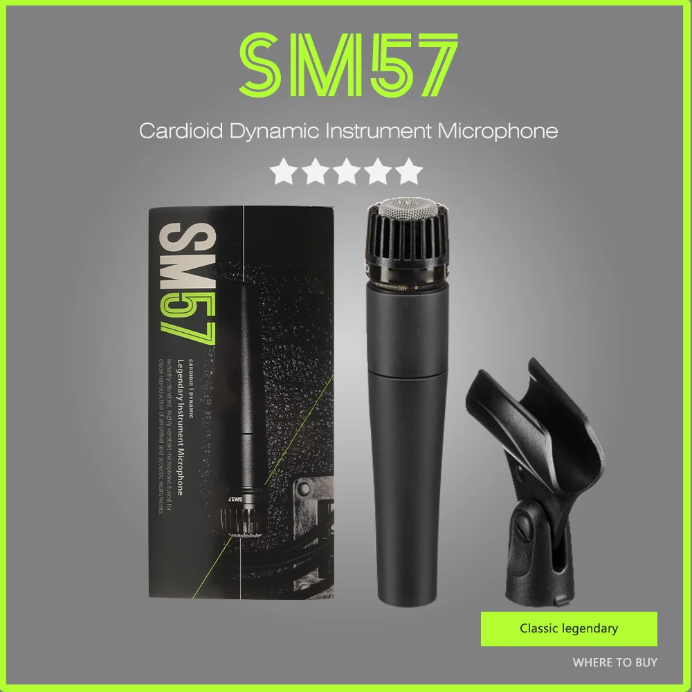 

Top Quality SM 57 SM57 57LC Unidirectional Cardioid Legendary Dynamic Vocal Wired Handheld With transformer