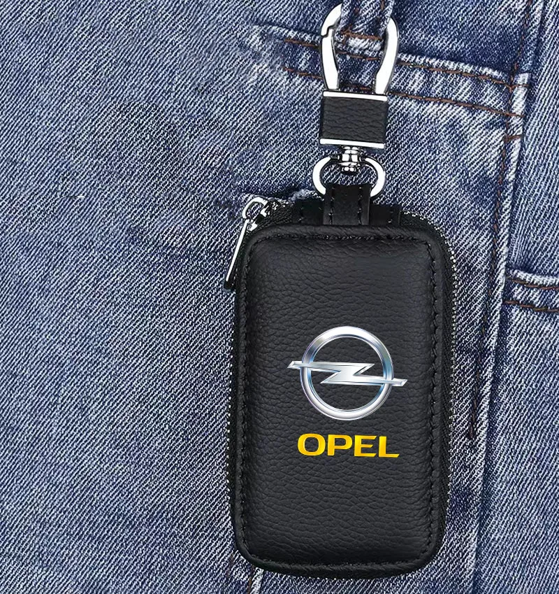Кожаный чехол на молнии для автомобильных ключей Opel OPC H J Corsa Insignia Astra |