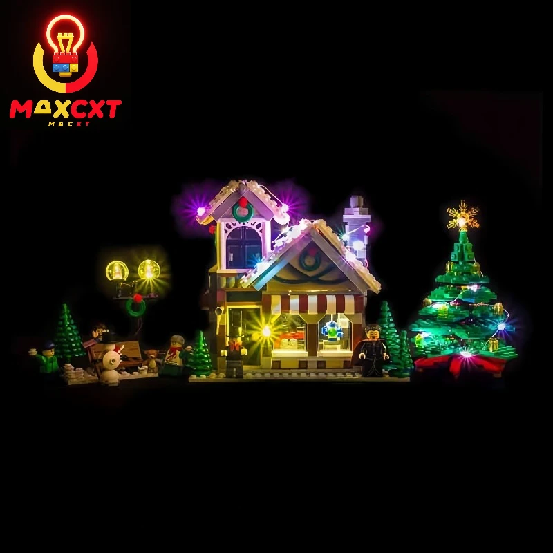 Фото Светодиодный светильник MAXCXT для LEGO 10249 Creator Expert, магазин зимних игрушек, декоративная лампа «сделай сам», рождественский подарок (БЕЗ LEGO) №1