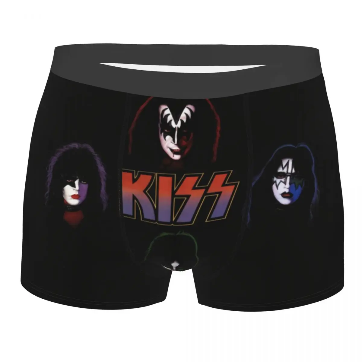 

Crazy Rock Kiss Band Underwear Men Sexy Print Customized Boxer Shorts Panties