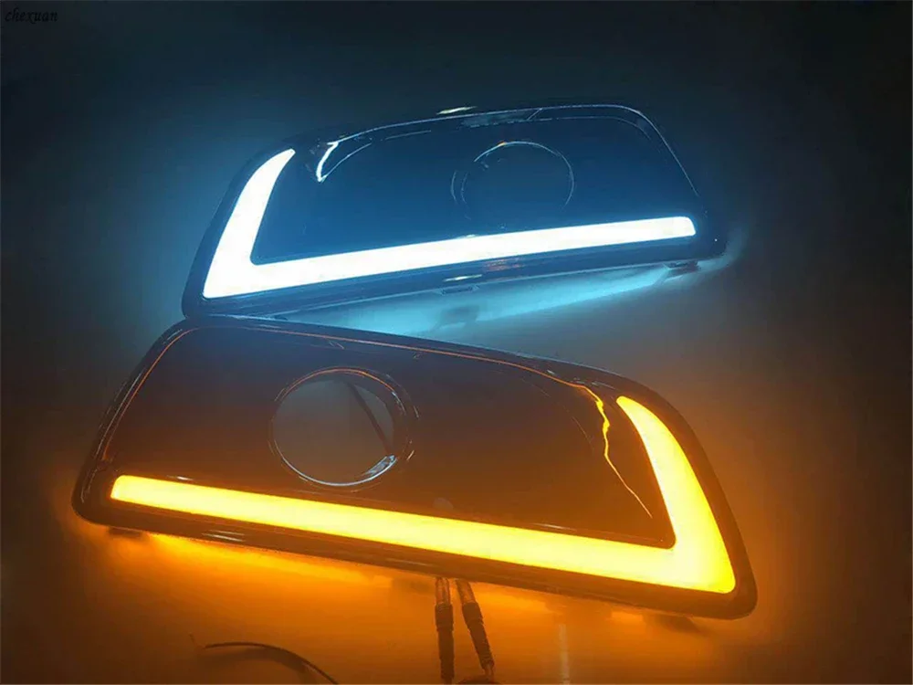 Новый! CSCSNL 1 комплект светодиодных DRL дневных ходовых огней с желтой сигнальной