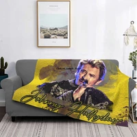 johnny hallyday blankets coral fleece plush singer ultra soft throw blankets for airplane travel bed rug