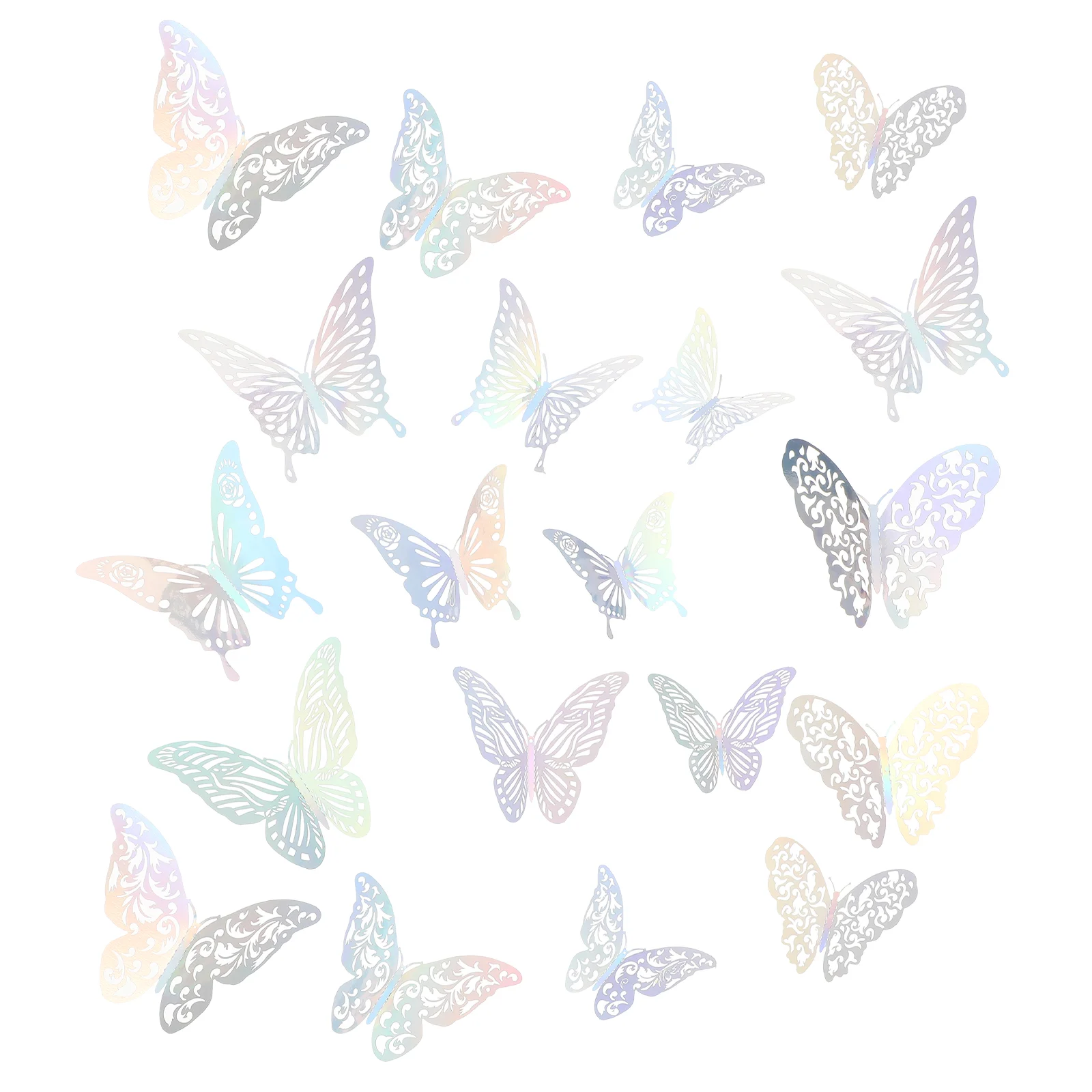 

Wall Stickers 3D Butterflies Decals Background Decor Sticker Magnets Fridge Cake Window Clings Home Topper Wallpaper Craft Girl